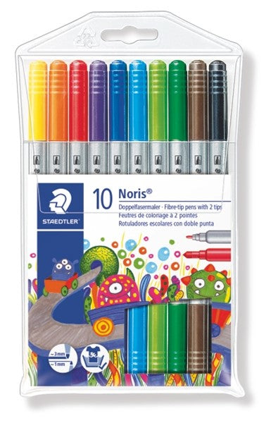 Noris Duo Fibre-tip Pens (10)